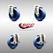 Service Caster 4 Inch 316SS Solid Polyurethane Wheel Swivel Bolt Hole Caster Brakes SCC, 2PK SCC-SS316BH20S414-SPUS-2-TLB-2 - alternate 5